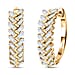 LUXURIANT 0.8 Ct. Lab Grown Diamond Hoop Earrings in 18K Vermeil Yellow Gold Plated Sterling Silver