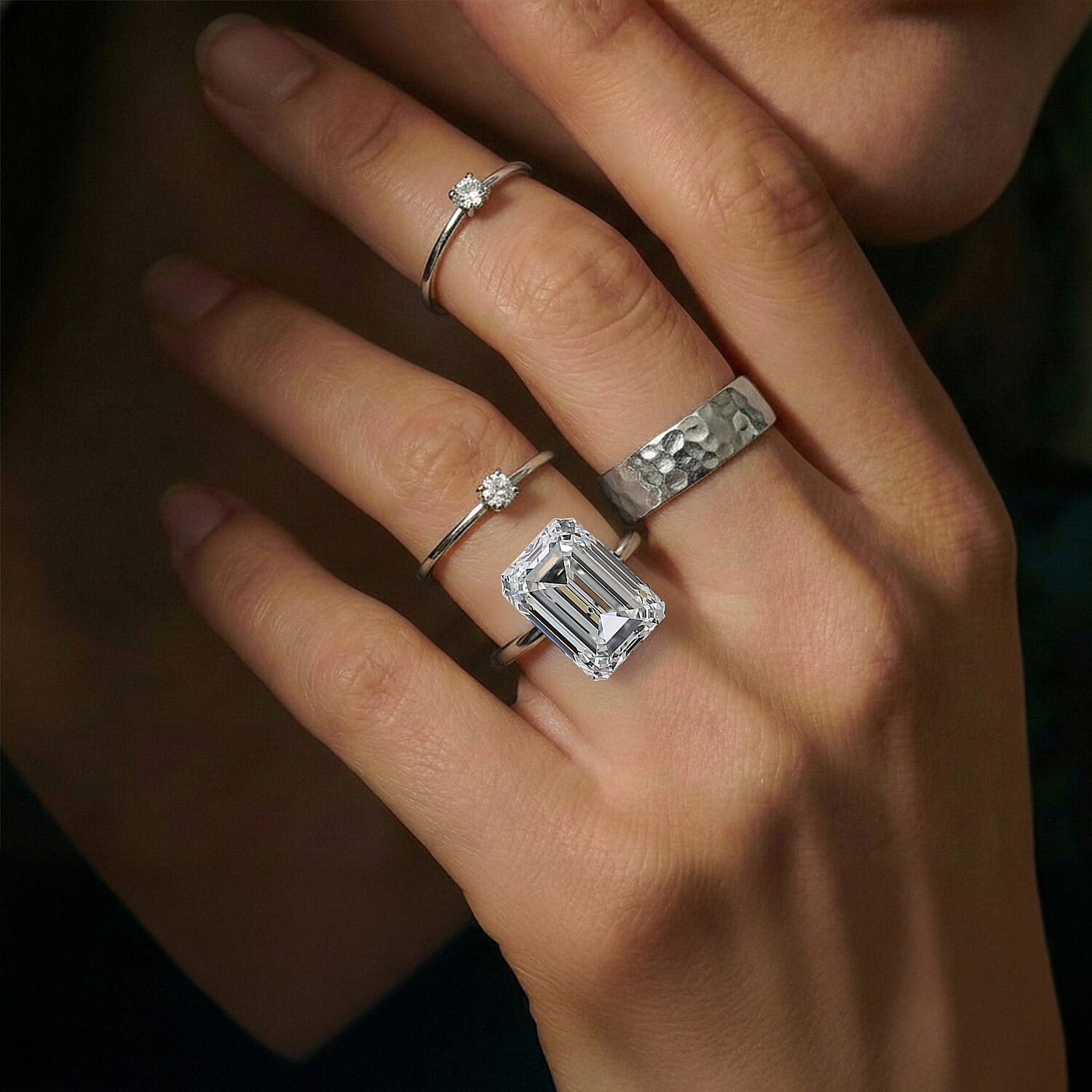 LUXURIANT 5 Carat Lab Grown Diamond Solitaire Ring in 950 Platinum