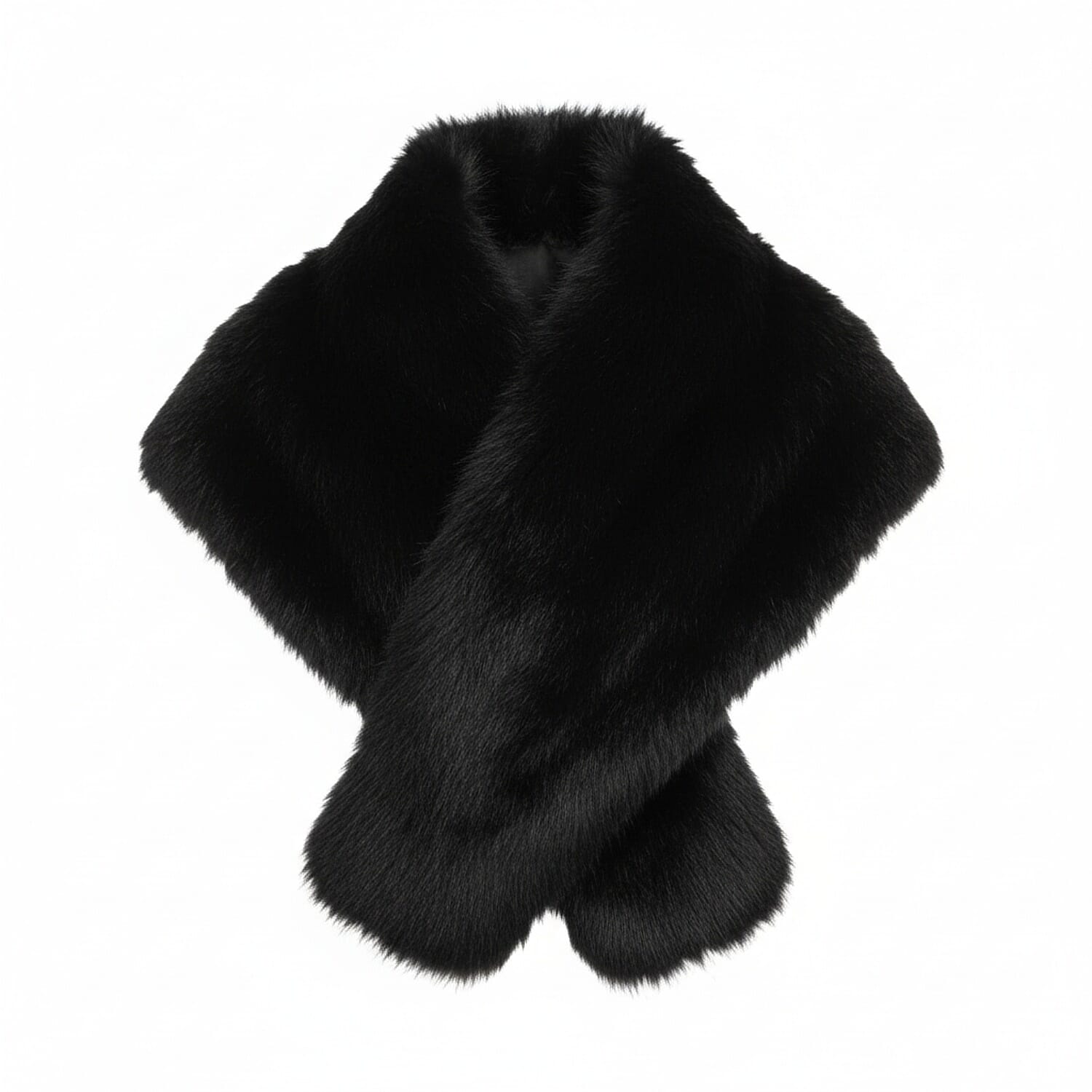 High Quality Faurx Fur Shawl - Black