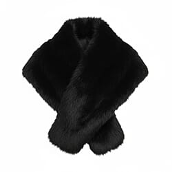 High Quality Faurx Fur Shawl - Black