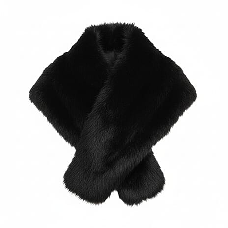High Quality Faurx Fur Shawl - Black