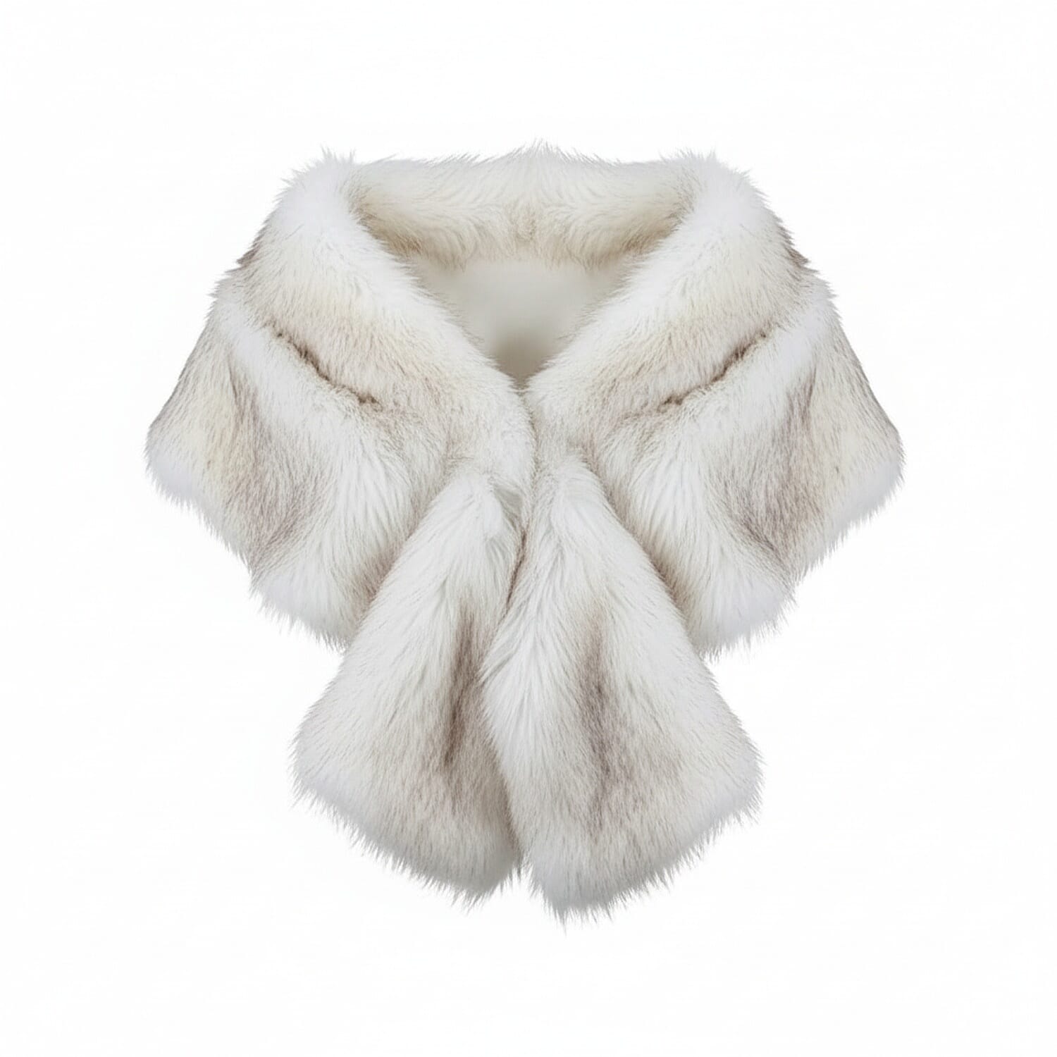 High Quality Faurx Fur Shawl - White