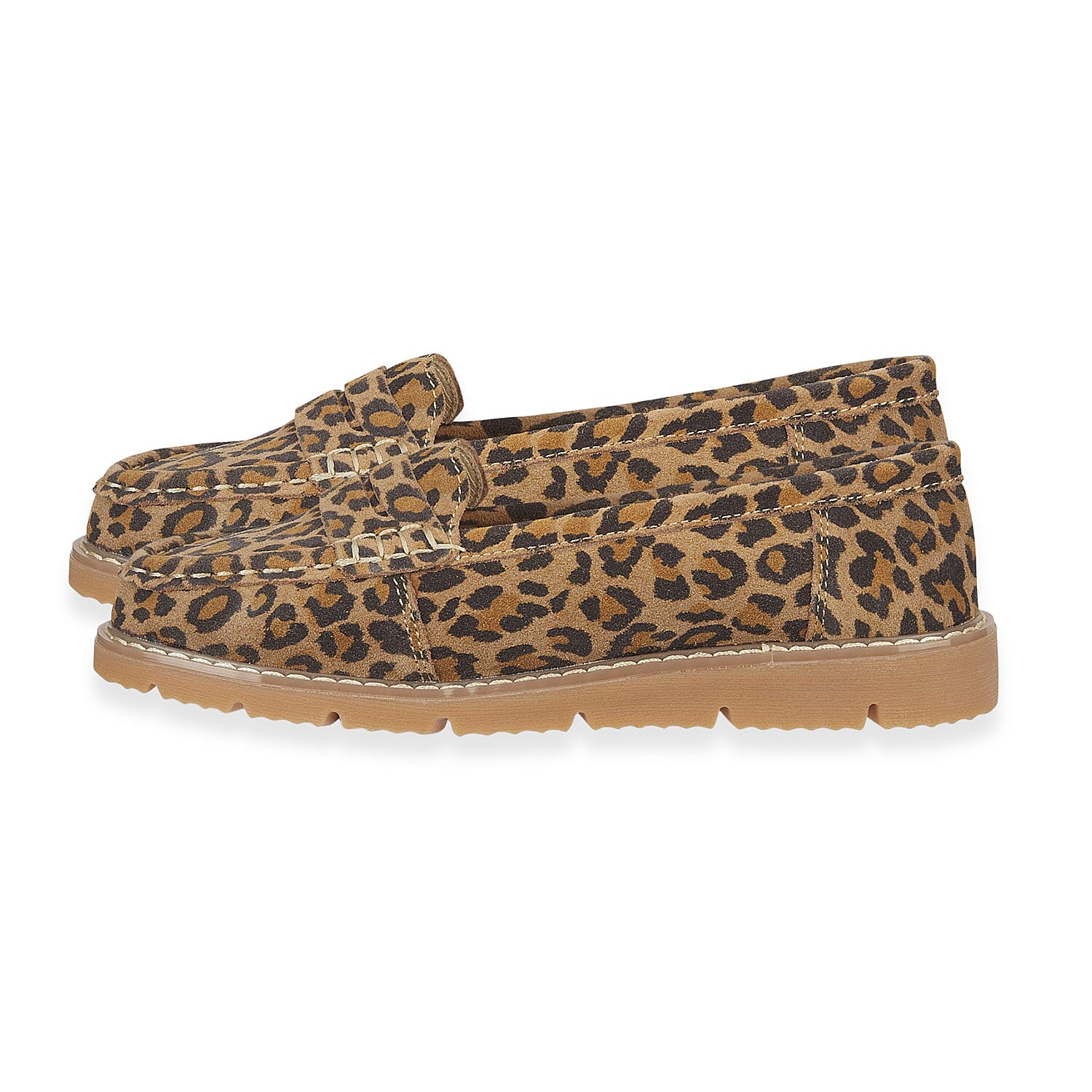 Jo - Joe Shore Leopard Print Suede Loafers (Size 5) - Leopard