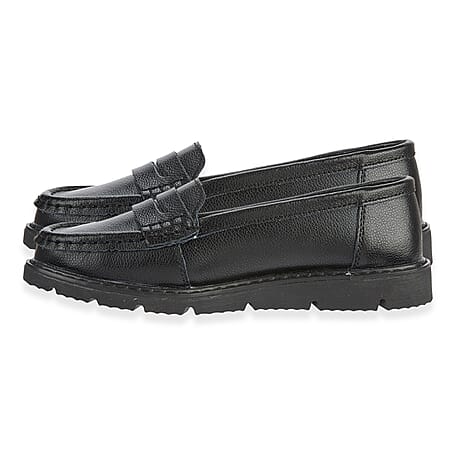 Jo - Joe Shore Leather Penny Loafers (Size 6) - Black