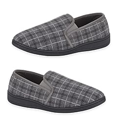 Jo-Joe Gordon Mens Checked Slip-On Slippers