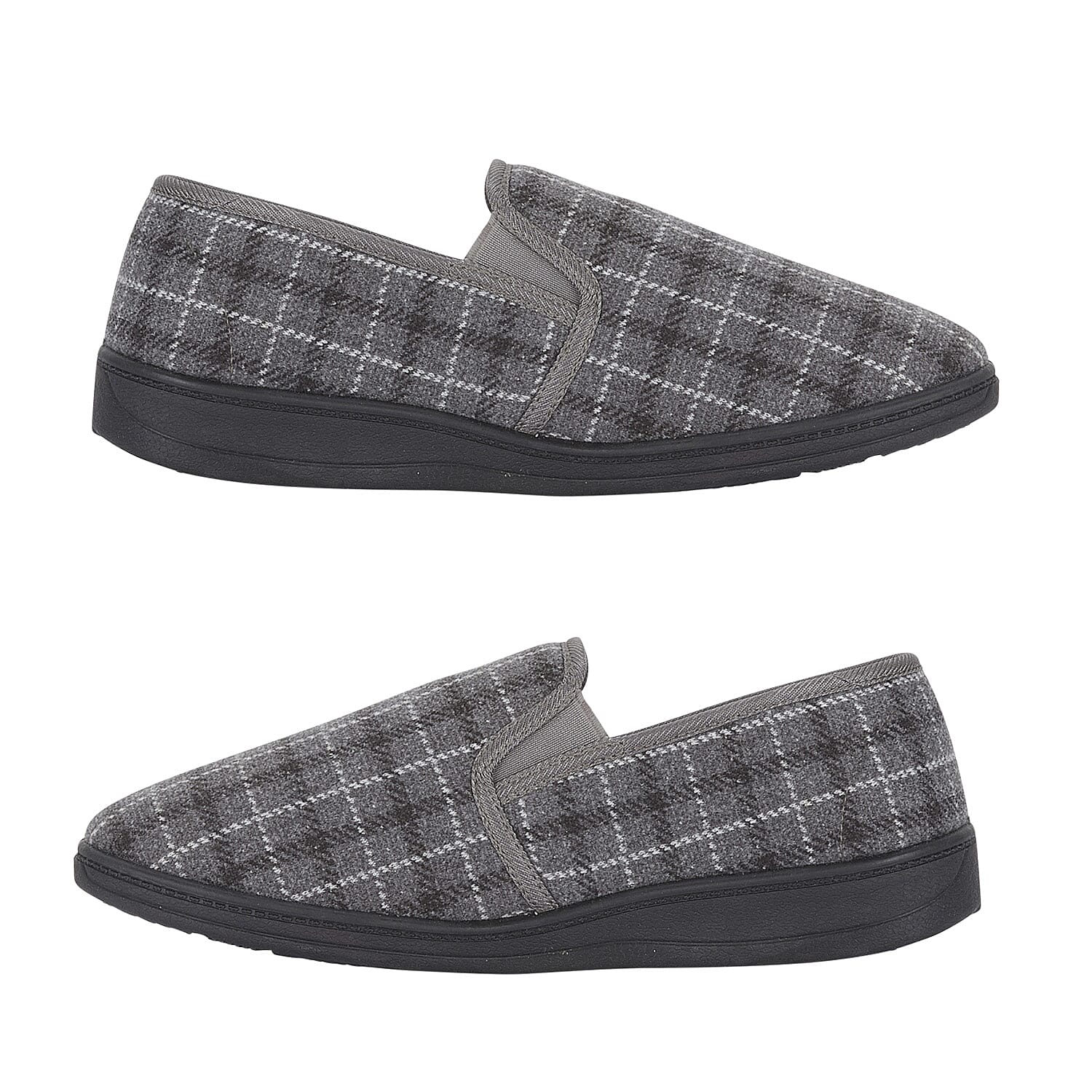Jo-Joe Gordon Mens Checked Slip-On Slippers