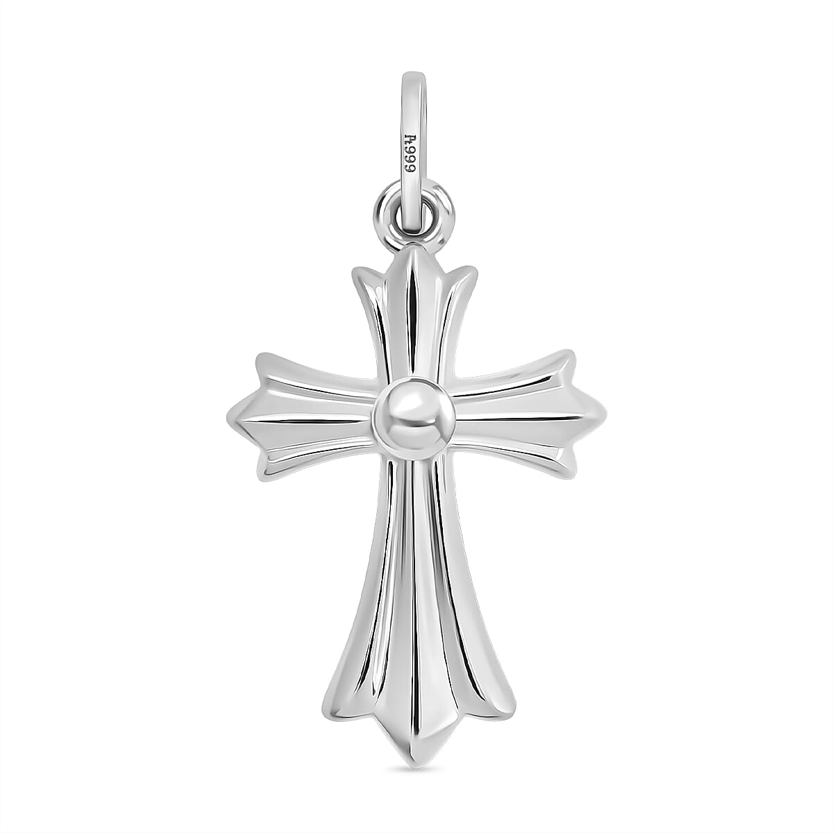 Platinum Treasure of Siam - 999 Platinum (99.9 % Purity) Ball Cross Pendant
