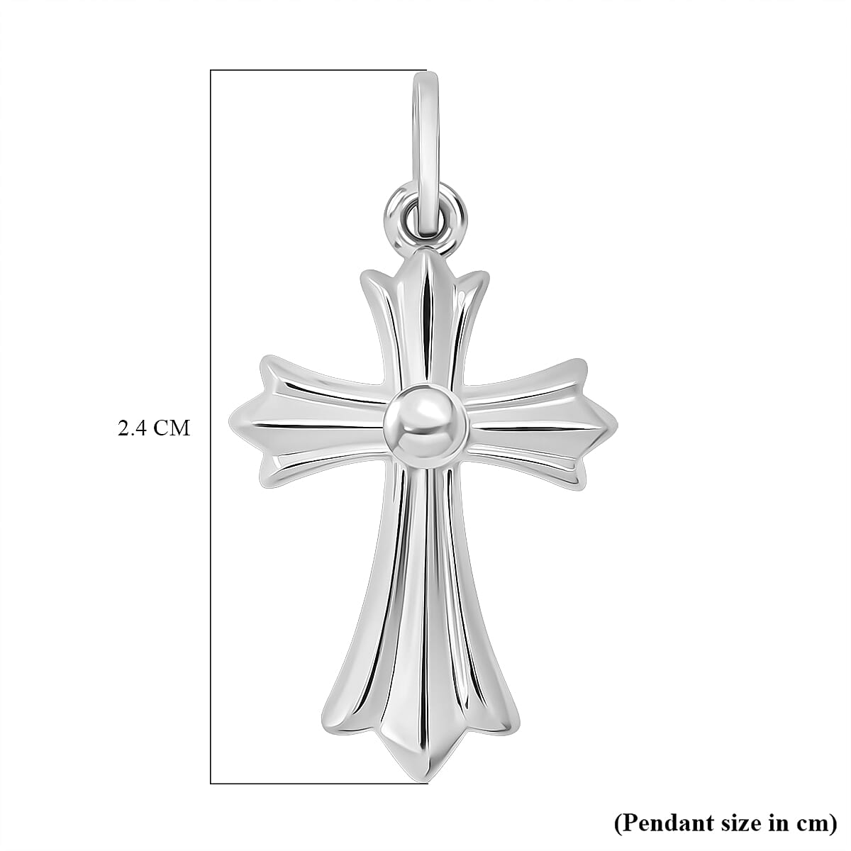 Platinum Treasure of Siam - 999 Platinum (99.9 % Purity) Ball Cross Pendant
