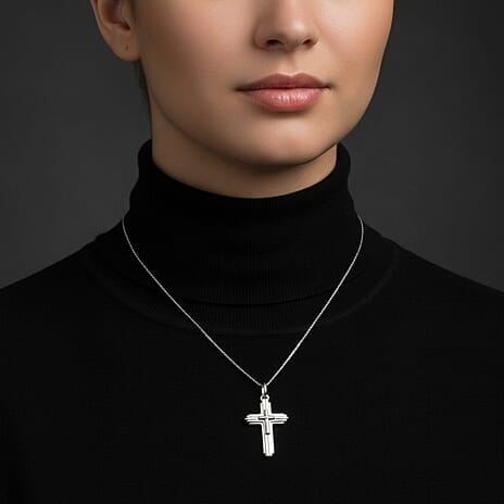 Platinum Treasure of Siam - 999 Platinum (99.9 % Purity) Cross Pendant Platinum Wt 1.00 Gms.