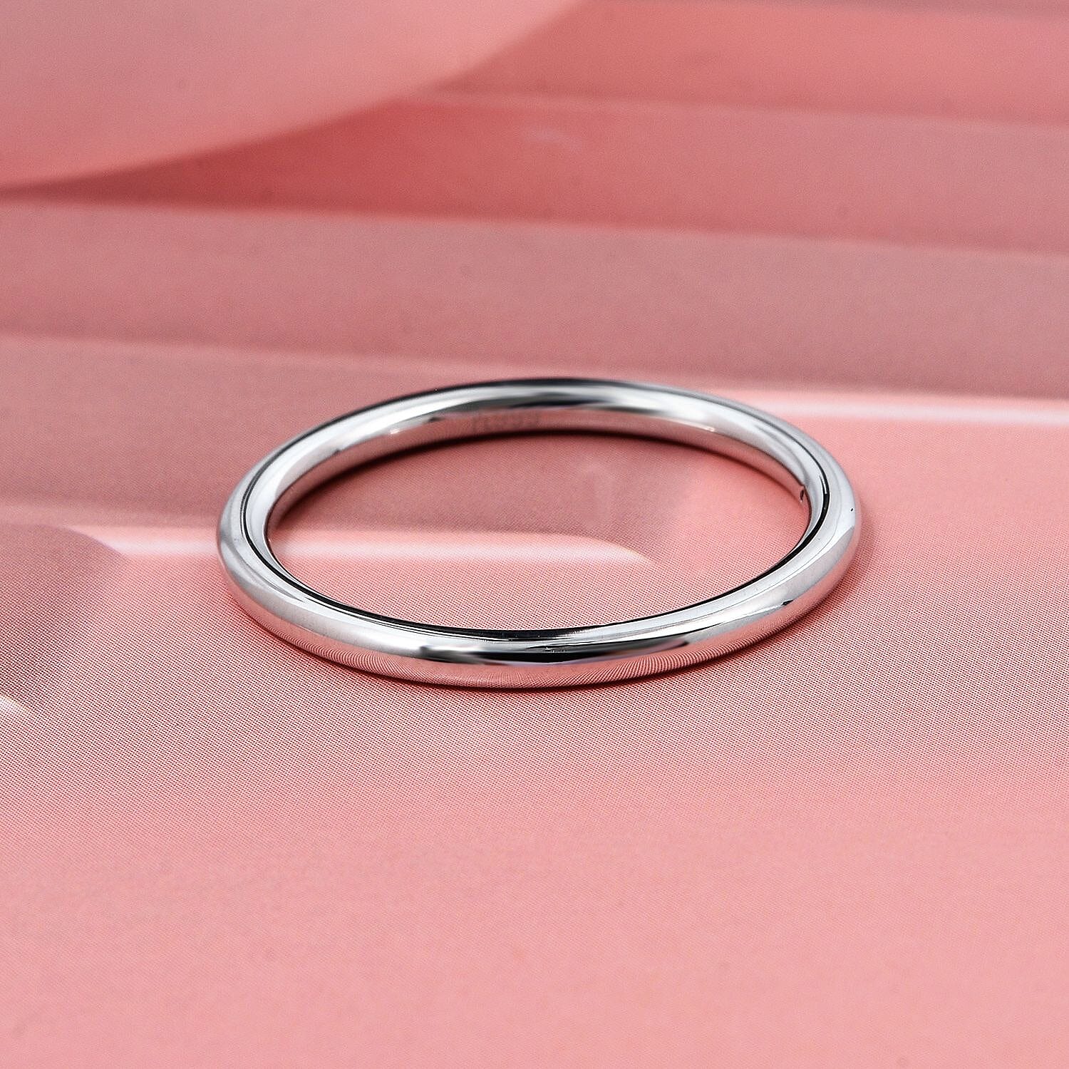 999 White Platinum Band Ring