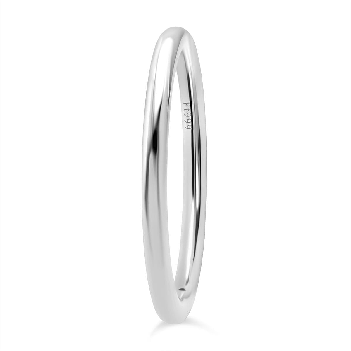 999 White Platinum Band Ring