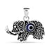 White Mother Of Pearl Elephant Oxisided Pendant Sterling Silver, Silver Wt. 5.70 Gms.