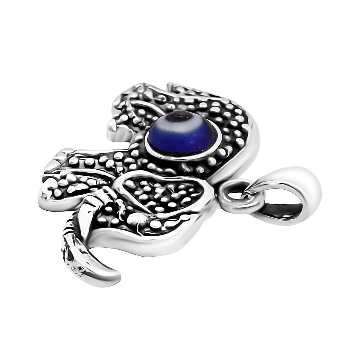 Purple Mother of Pearl Oxisided Elephant Pendant Sterling Silver, Silver Wt. 5.60 Gms.