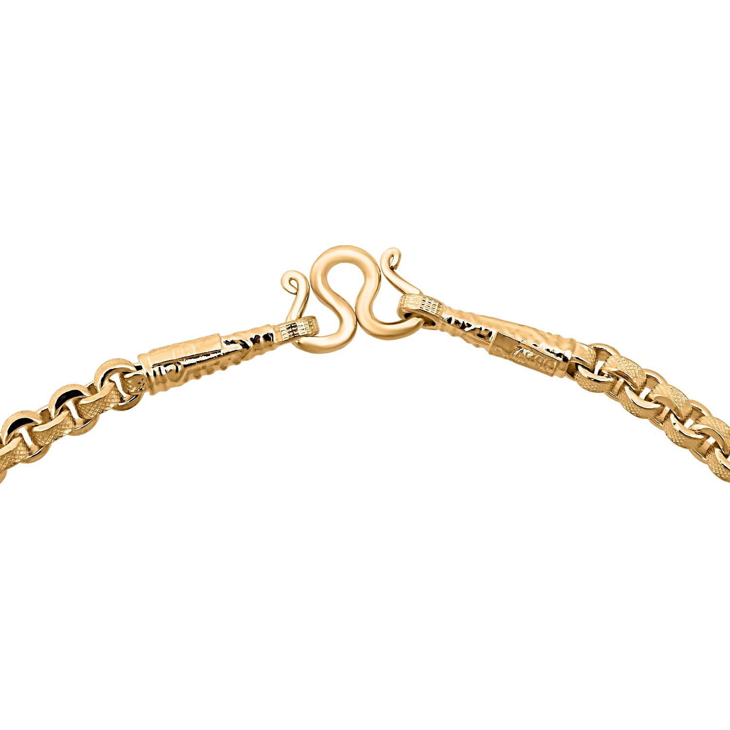 LIVE FROM BANGKOK DEAL- 22K Yellow Gold (91.6% Purity) Fancy Necklace  (Size - 20), Gold Wt.7.65 Gms