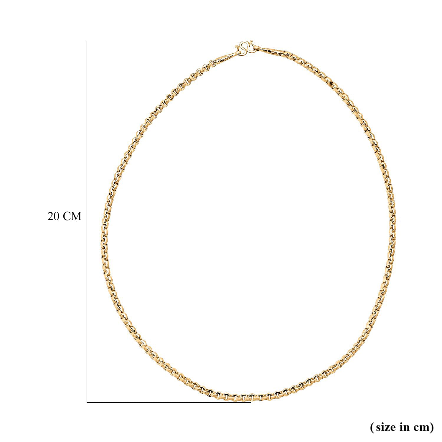 LIVE FROM BANGKOK DEAL- 22K Yellow Gold (91.6% Purity) Fancy Necklace  (Size - 20), Gold Wt.7.65 Gms