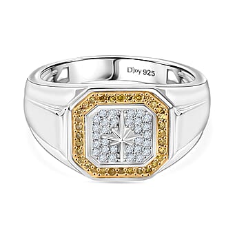 https://tjcuk.sirv.com/Products/82/9/8297979/D-Joy-White-Diamond-Yellow-Diamond-Mens-Ring-in-Rhodium-OverlaySterlin_8297979.jpg?w=342&h=342