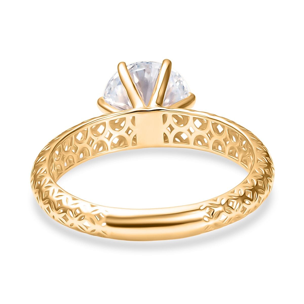 Luxuriant 9K Yellow Gold IGI Certified Lab Grown Diamond (VS-EF) Solitaire Ring 2.04 Ct.