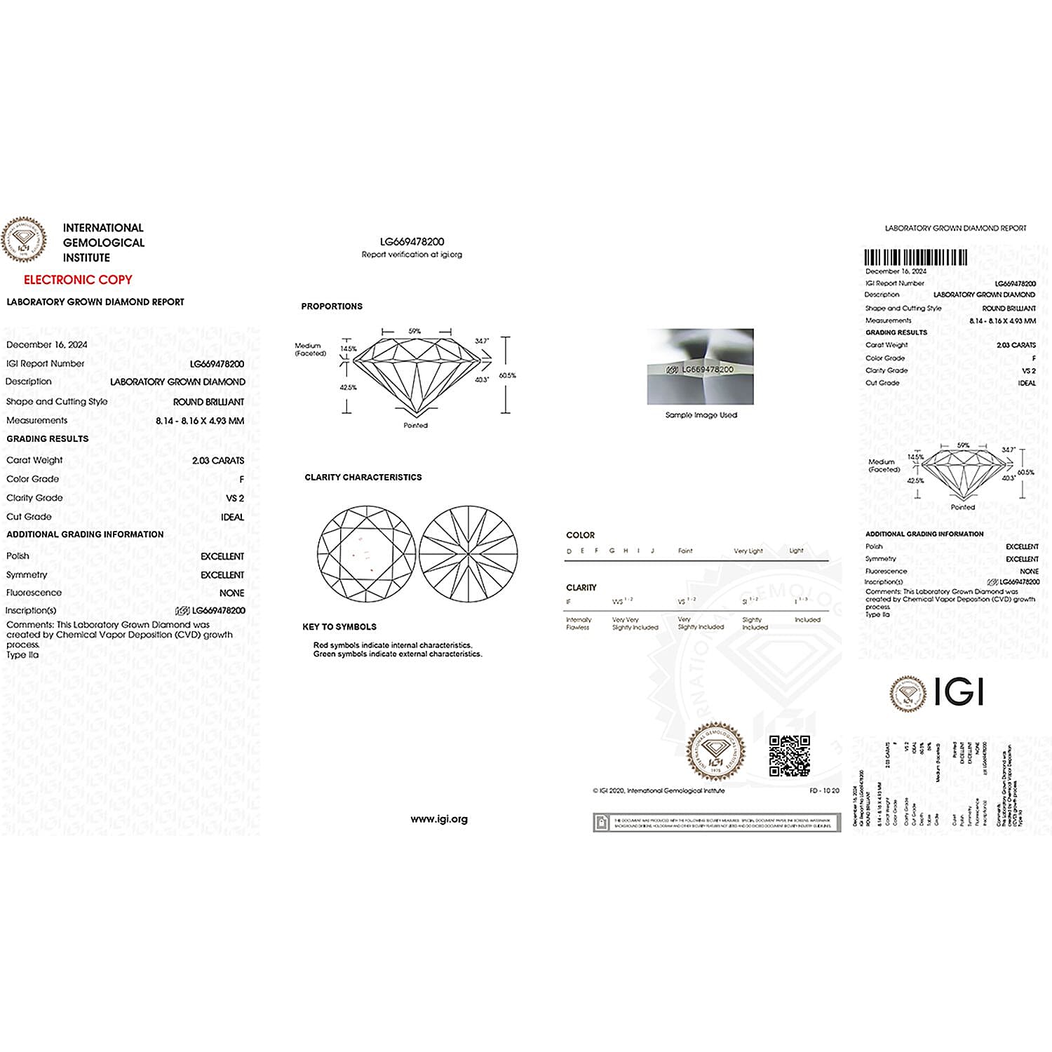 Luxuriant 9K Yellow Gold IGI Certified Lab Grown Diamond (VS-EF) Solitaire Ring 2.04 Ct.