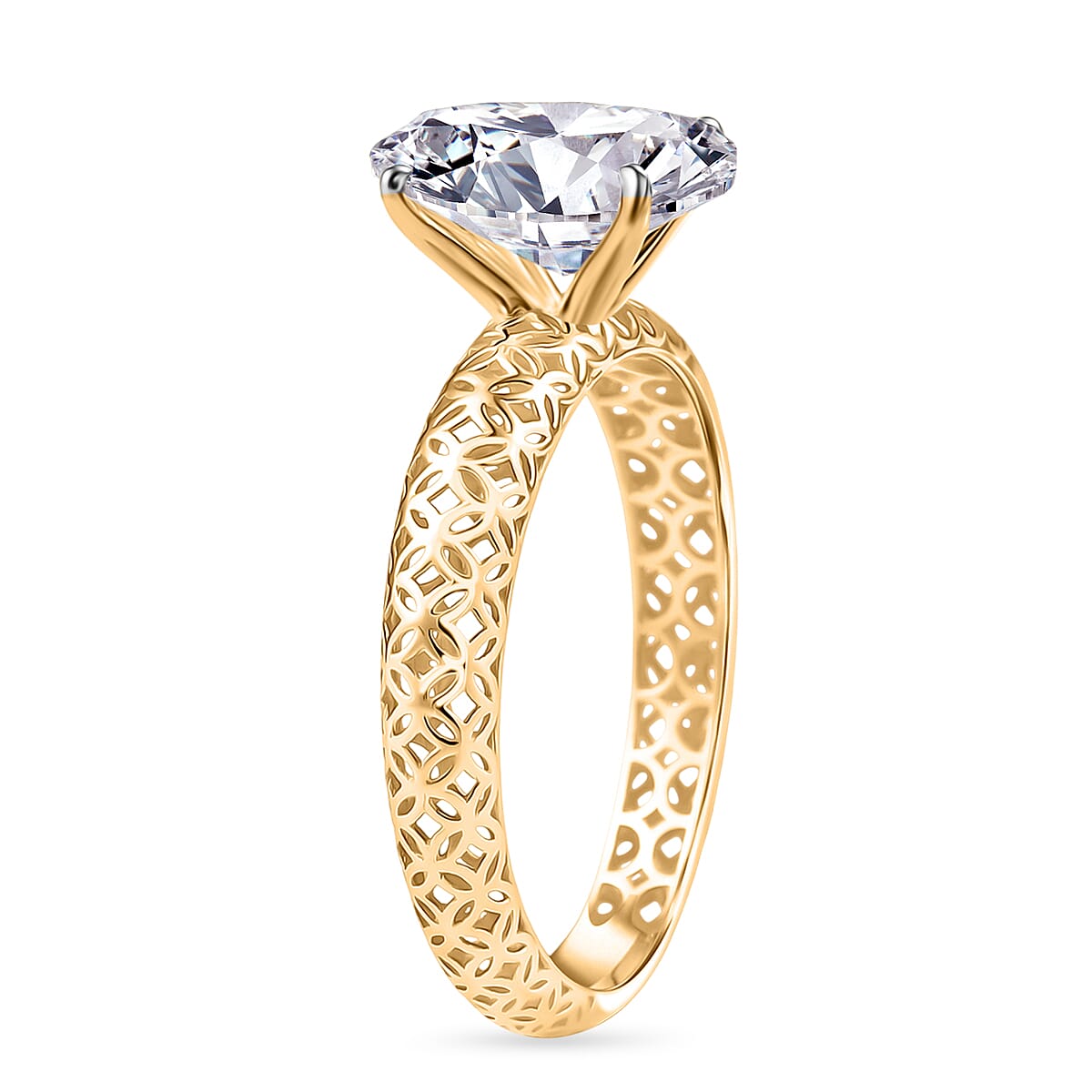 Luxuriant 9K Yellow Gold IGI Certified Lab Grown Diamond (VS-EF) Solitaire Ring 2.05 Ct.