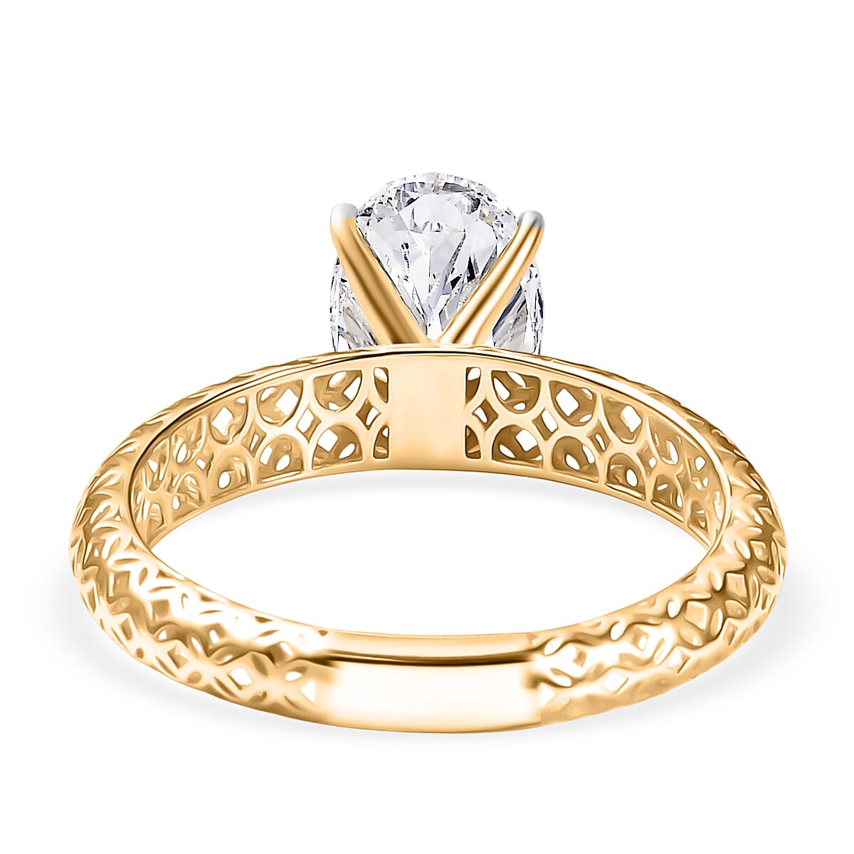 Luxuriant 9K Yellow Gold IGI Certified Lab Grown Diamond (VS-EF) Solitaire Ring 2.05 Ct.