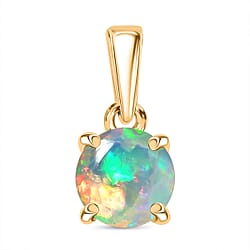 9K Yellow Gold AA Ethiopian Opal Pendant 0.53 Ct.