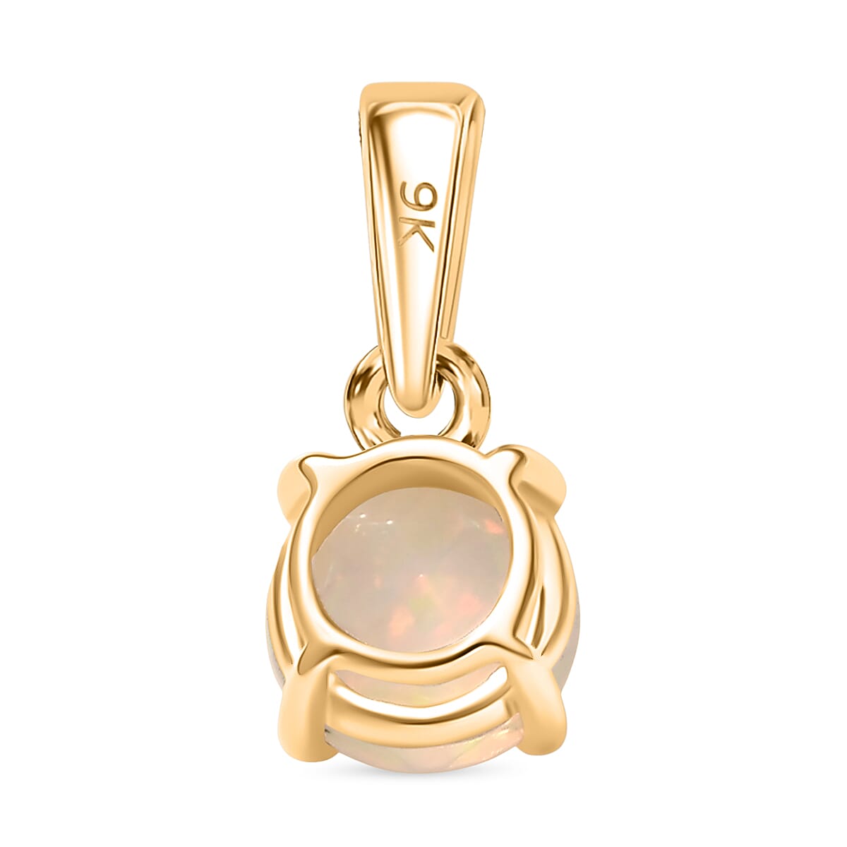 9K Yellow Gold AA Ethiopian Opal Pendant 0.53 Ct.