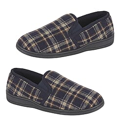 Jo-Joe Carl Mens Checked Slip-On Slippers