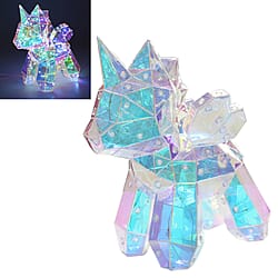 Crystal Look Teddy Bear LED Night Light - USB Powered - Colour Changing Figurine (20 x 16 x 14 cm)