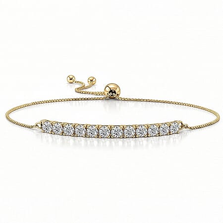 1.4 Ct. Moissanite Bolo bracelet in 925 White Silver 1.4 Ct. Moissanite Bolo bracelet in 925 White Silver