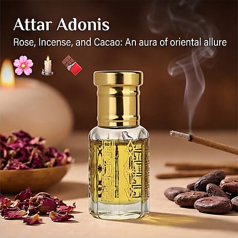 Jaipur Fragrance - Set of 2 - Morning Muse Attar Set - Parfum de Matin Blackcurrant Rose - Jasmine with Winsome Sweet Floral Gourmand