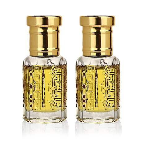 Set of 2 - Morning Muse Attar Set - Parfum de Matin Blackcurrant Rose - Jasmine with Winsome Sweet Floral Gourmand