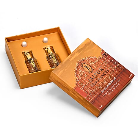 Set of 2 - Morning Muse Attar Set - Parfum de Matin Blackcurrant Rose - Jasmine with Winsome Sweet Floral Gourmand