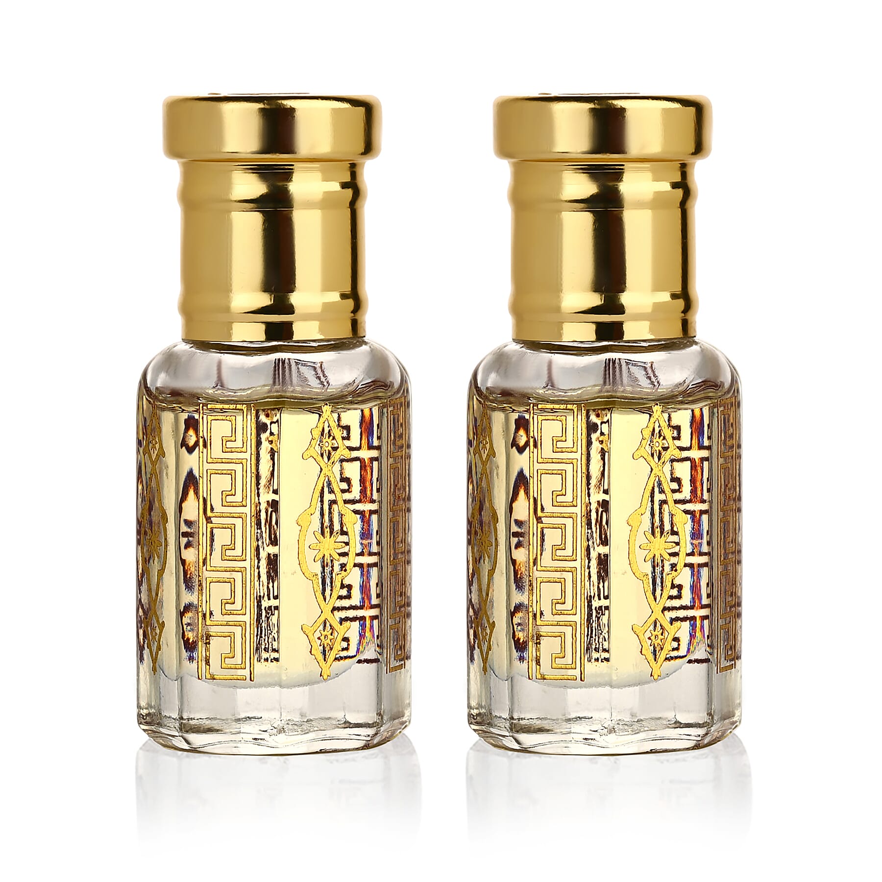 Jaipur Fragrance - Set of 2 -Velvet Smoke Attar Perfume Oil Set - Attar Zephyr (Resinous Rose - Frankincense) - Attar Musk (Clean White Musk)