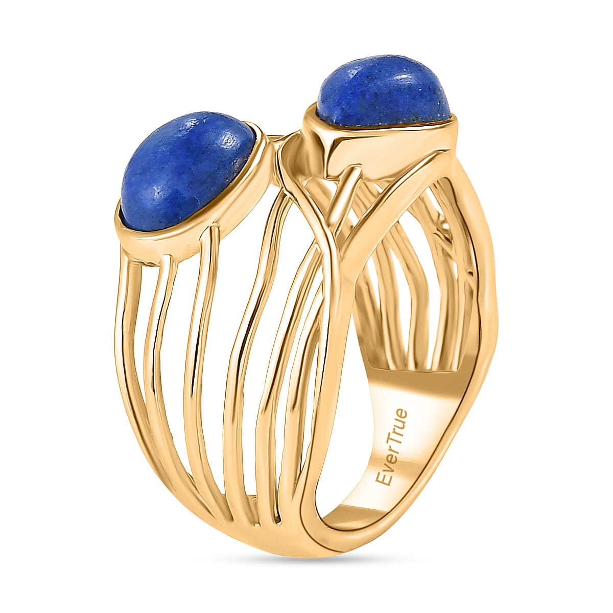 EverTrue Lapis Lagoon Ring in Yellow Gold Tone 3.04 Ct.