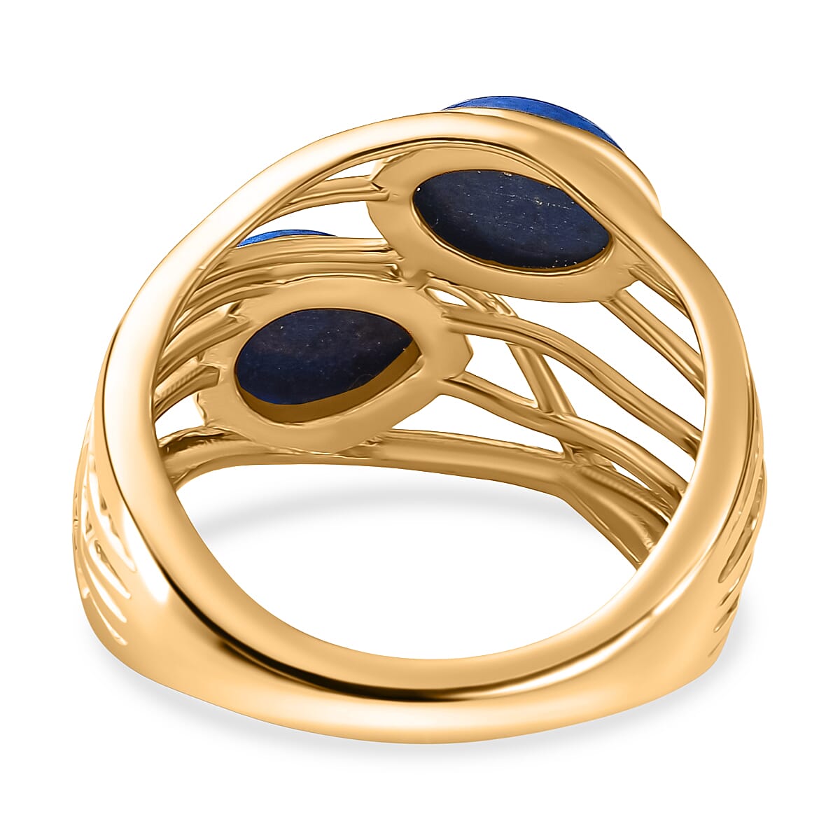 EverTrue Lapis Lagoon Ring in Yellow Gold Tone 3.04 Ct.