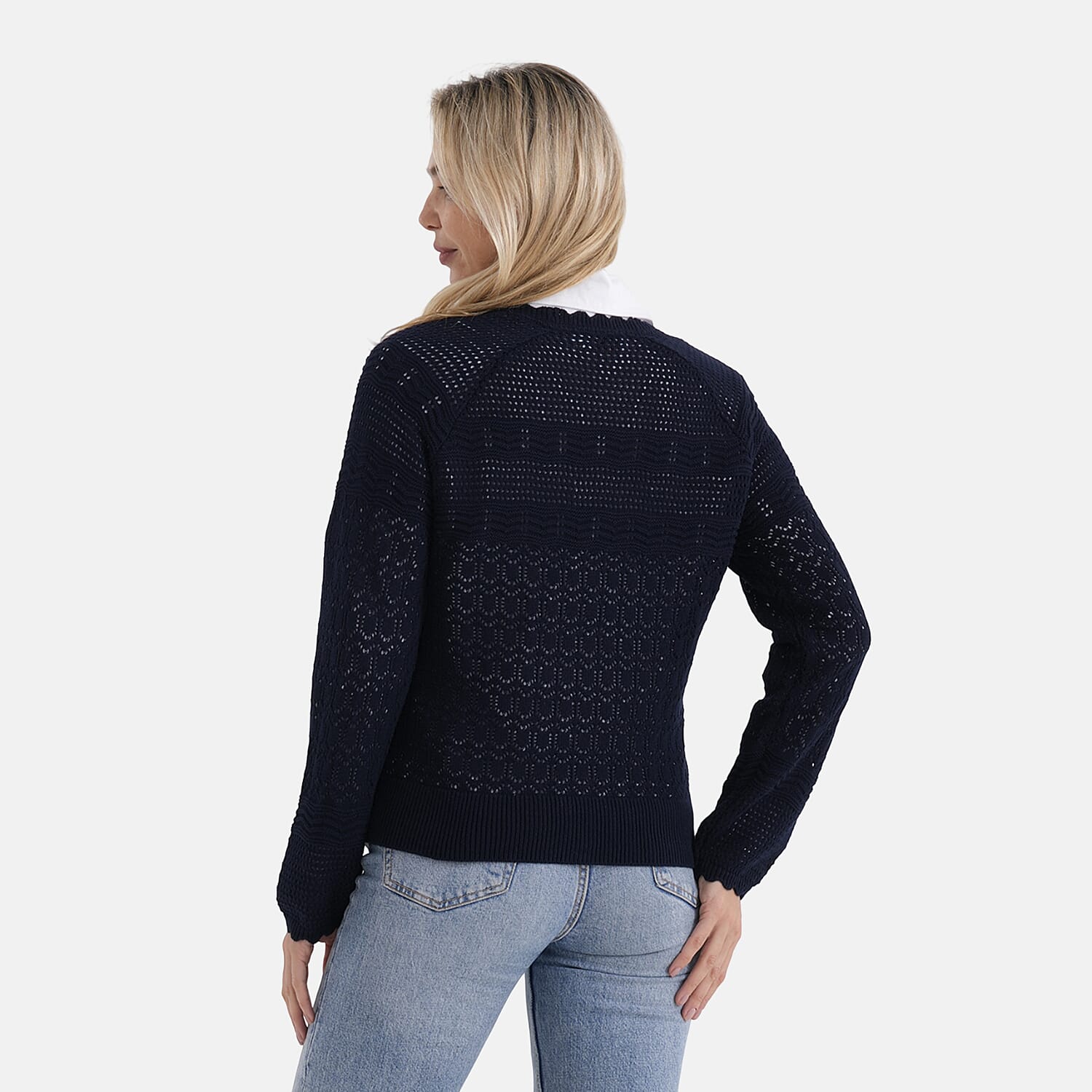 & Maisi Cotton Patterned Cardigan