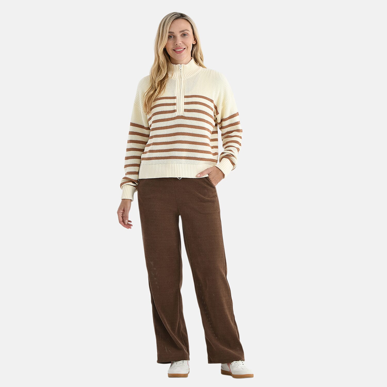La Marey Wide Leg Corduroy Trousers (Size XXL) - Brown