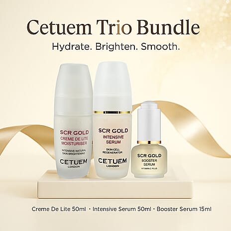 Cetuem Trio Bundle (Includes 50ml Creme De Lite Moisturiser, 50ml Intensive Serum & 15ml Booster Serum)