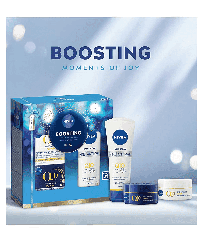 Nivea 3 Piece Skin Boost Gift Pack (50ml Day Cream, 50ml Night Cream, 30ml Serum)