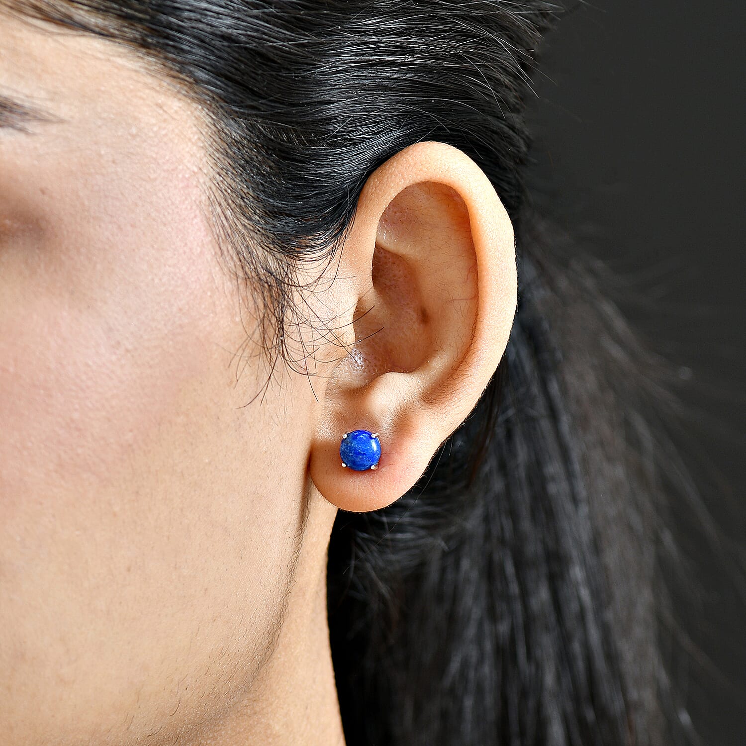 Lapis Lagoon Earring in Platinum Overlay Sterling Silver 3.33 Ct.