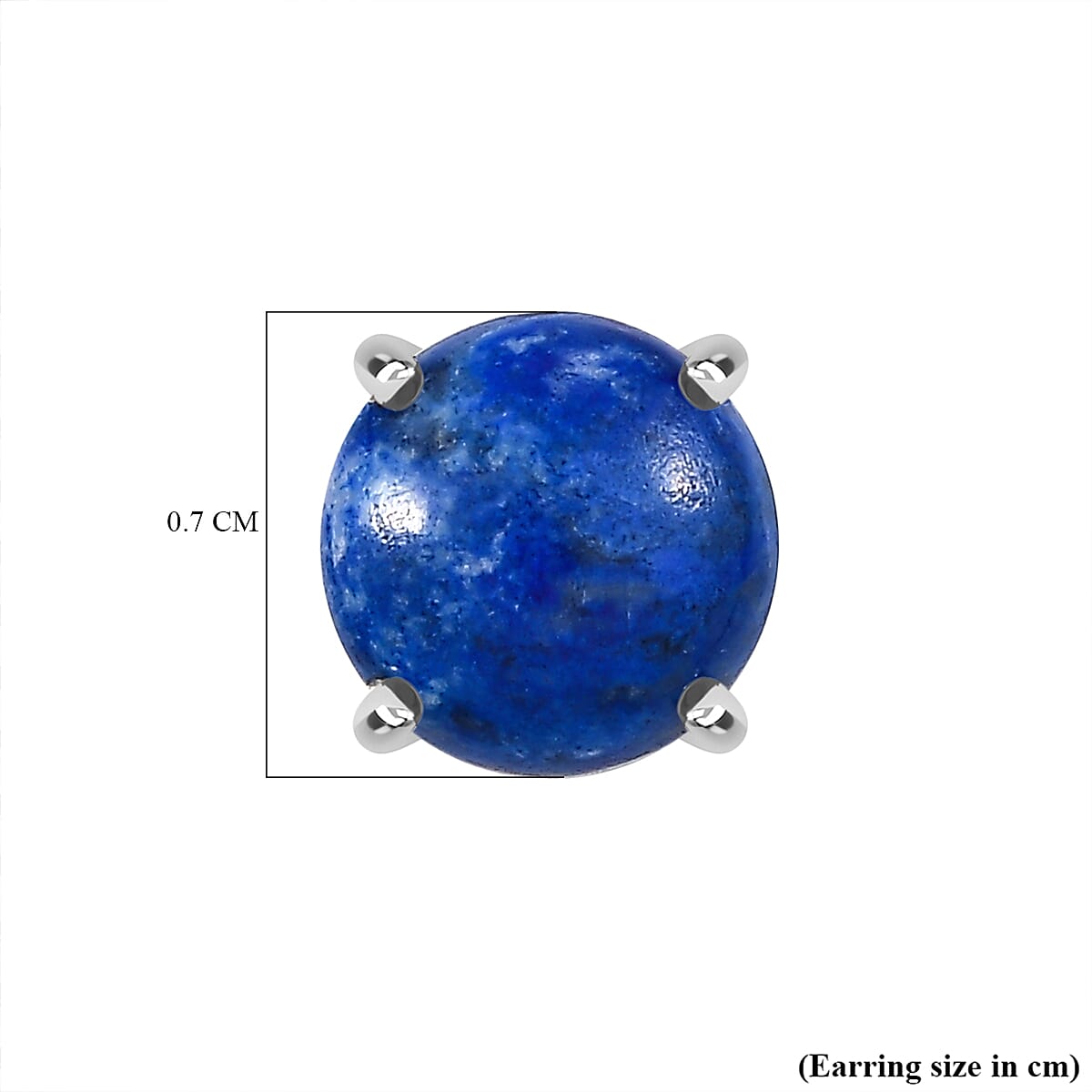 Lapis Lagoon Earring in Platinum Overlay Sterling Silver 3.33 Ct.