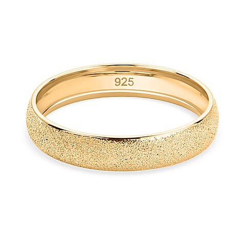 Yellow Gold Plated Sterling Silver Band Ring