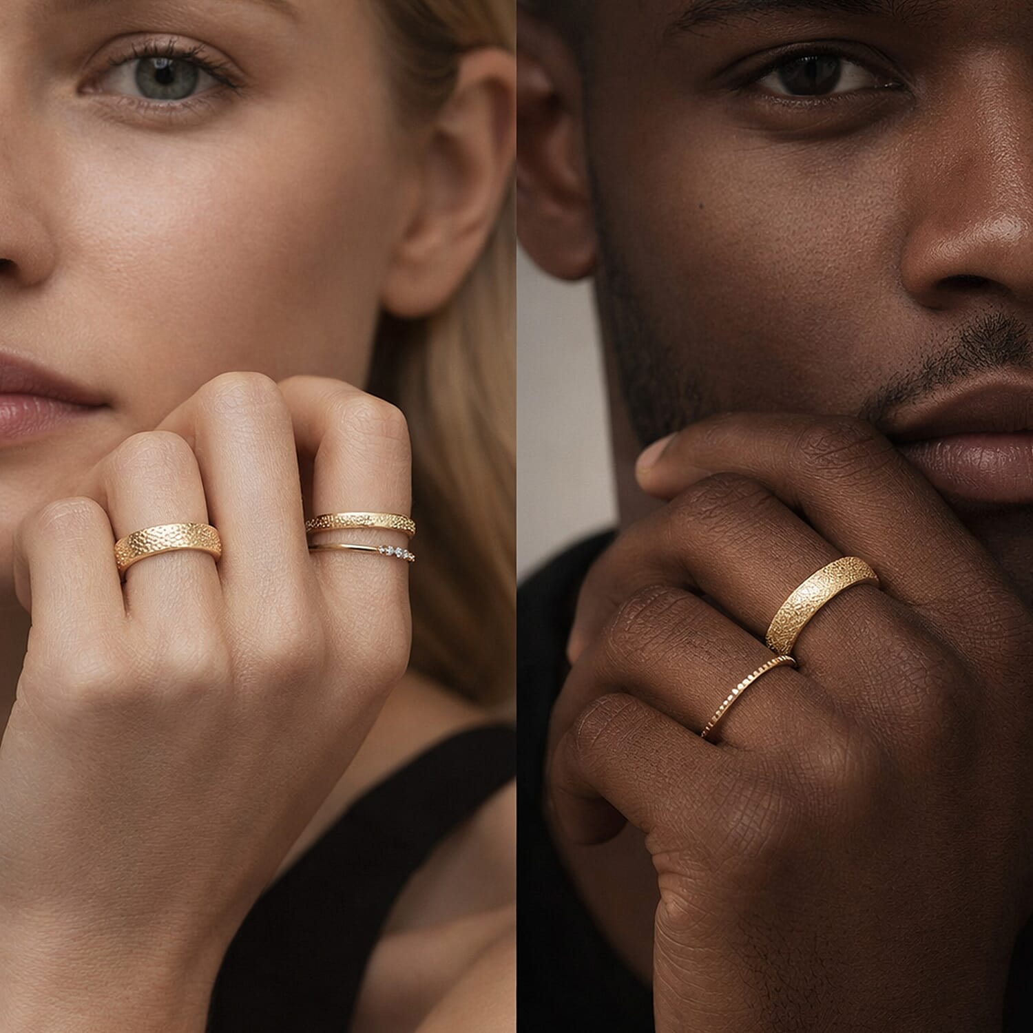 Sterling Silver Sandblasted Band Ring