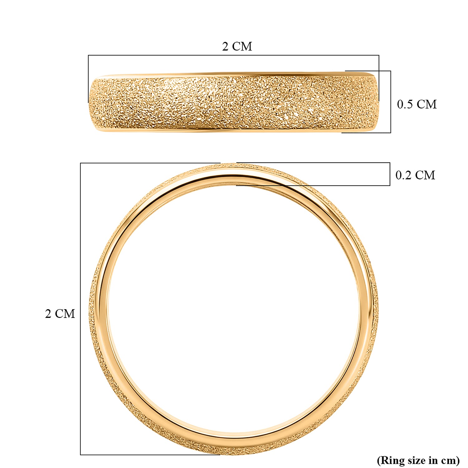 Sterling Silver Sandblasted Band Ring