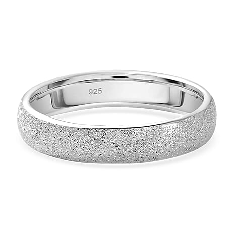 Sterling Silver Sandblasted Band Ring