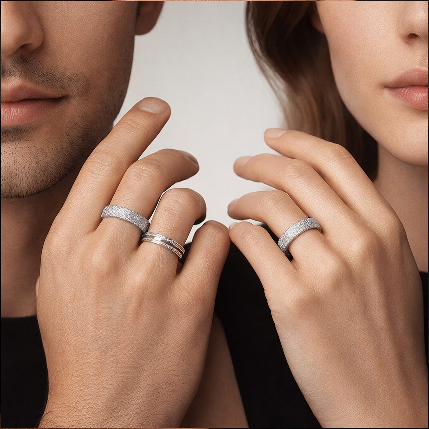 Sterling Silver Sandblasted Band Ring