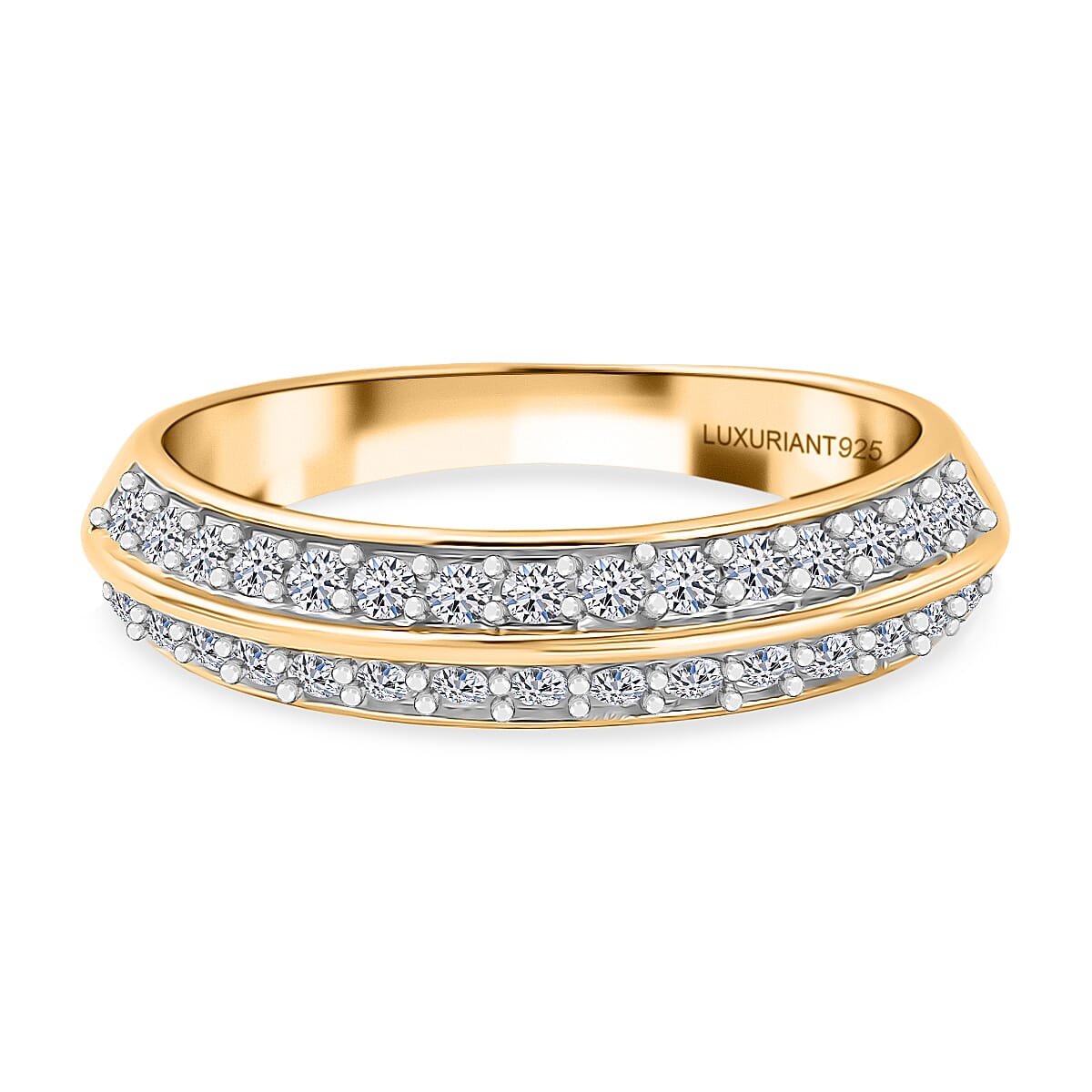 Luxuriant Lab Grown Diamond Half Eternity Band Ring