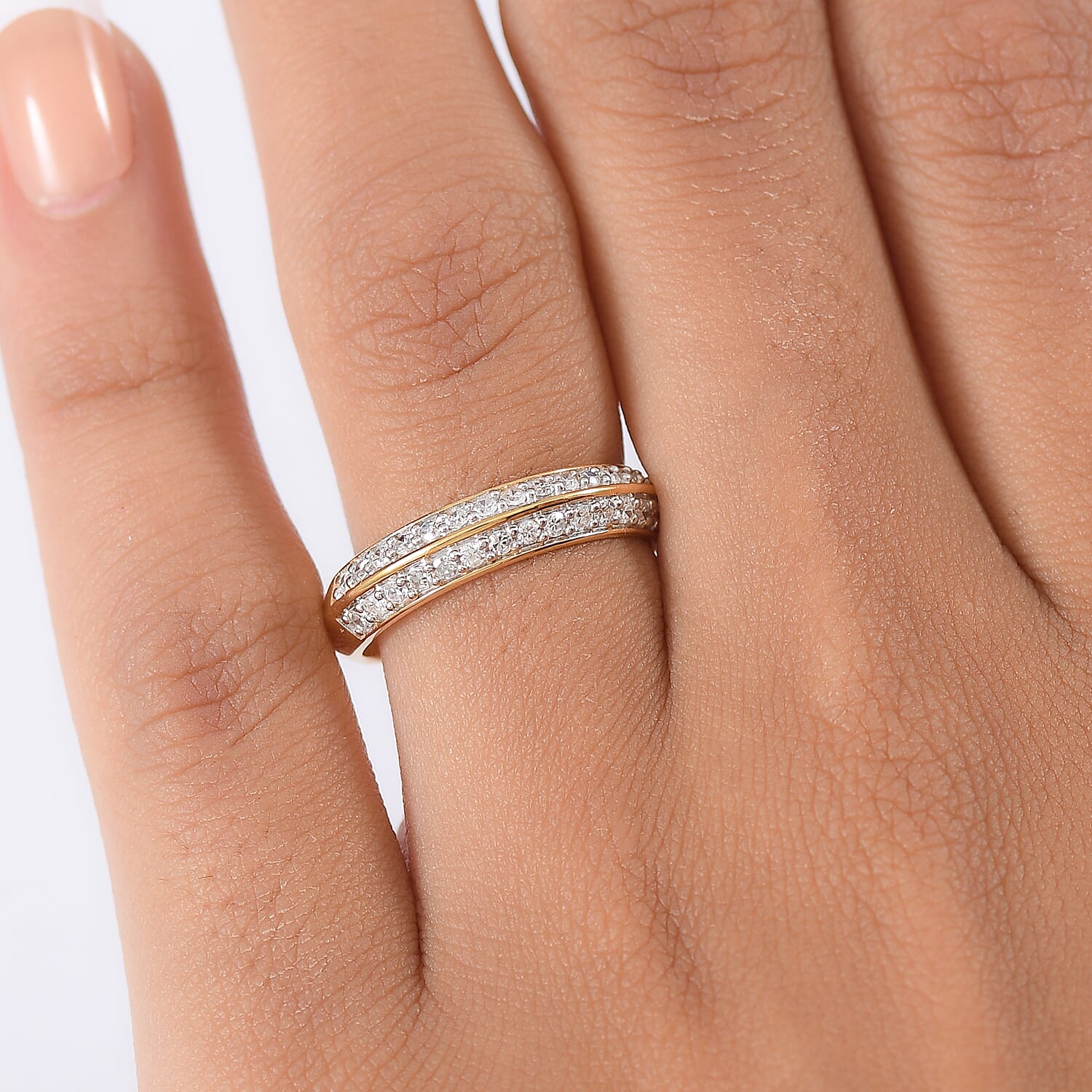 Luxuriant Lab Grown Diamond Half Eternity Band Ring