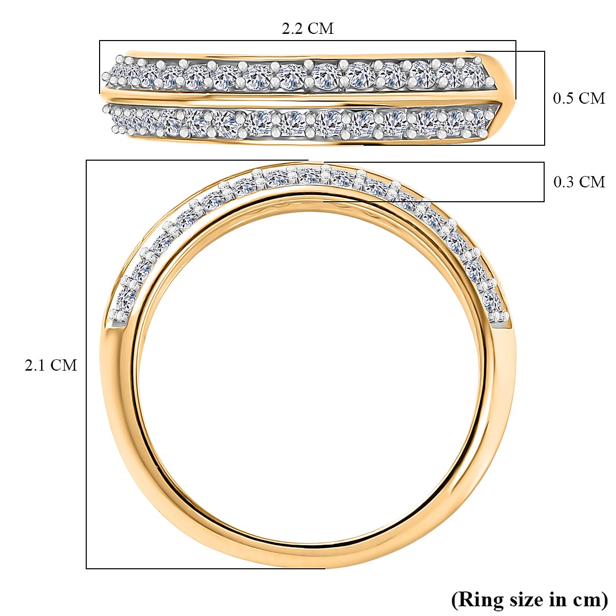 Luxuriant Lab Grown Diamond Half Eternity Band Ring