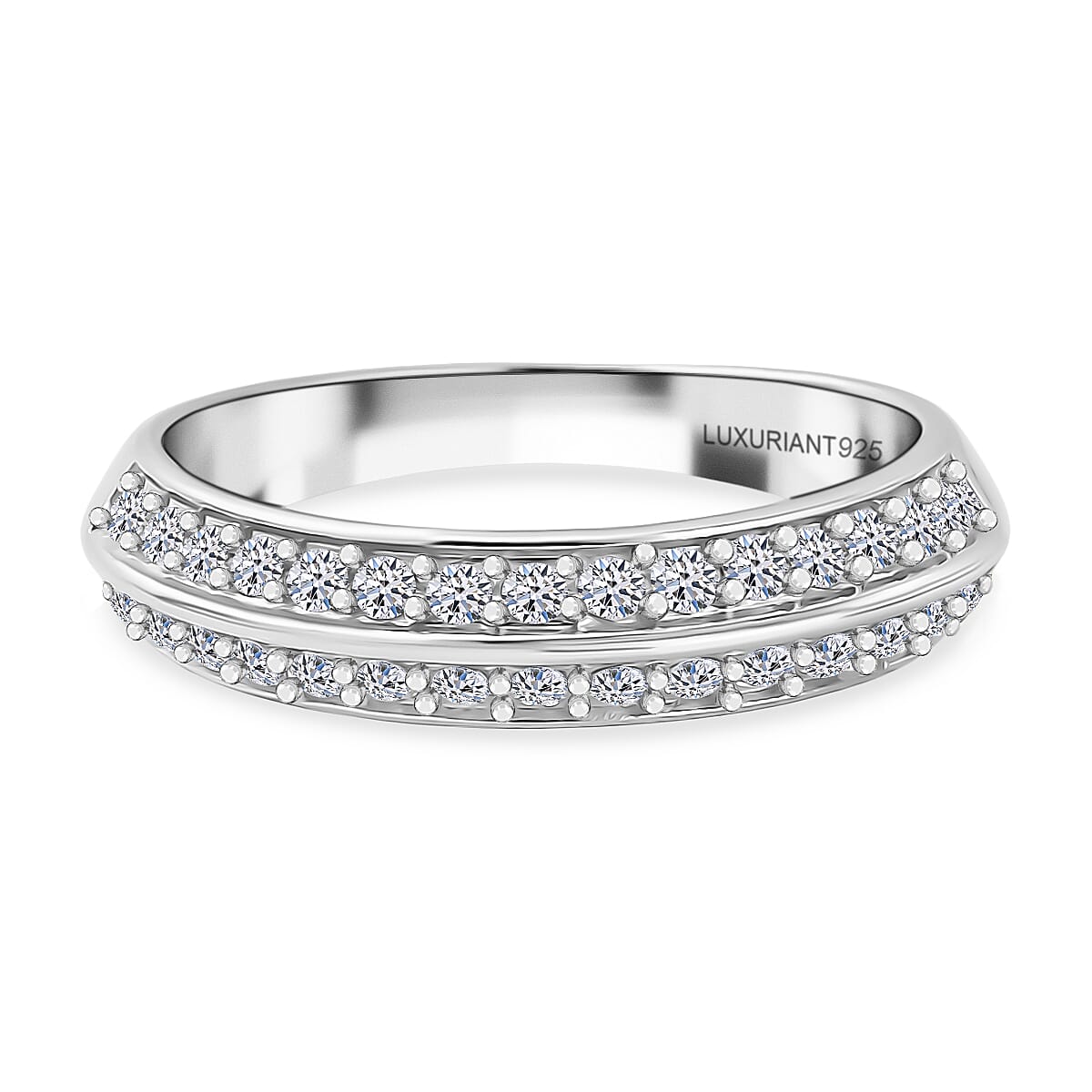 Luxuriant Lab Grown Diamond Half Eternity Band Ring